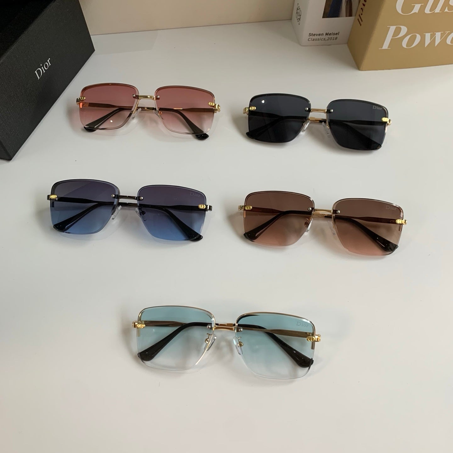 Dior Polarized Metal Fashion Red Lens Sunglasses for Men & Women - detail image 9