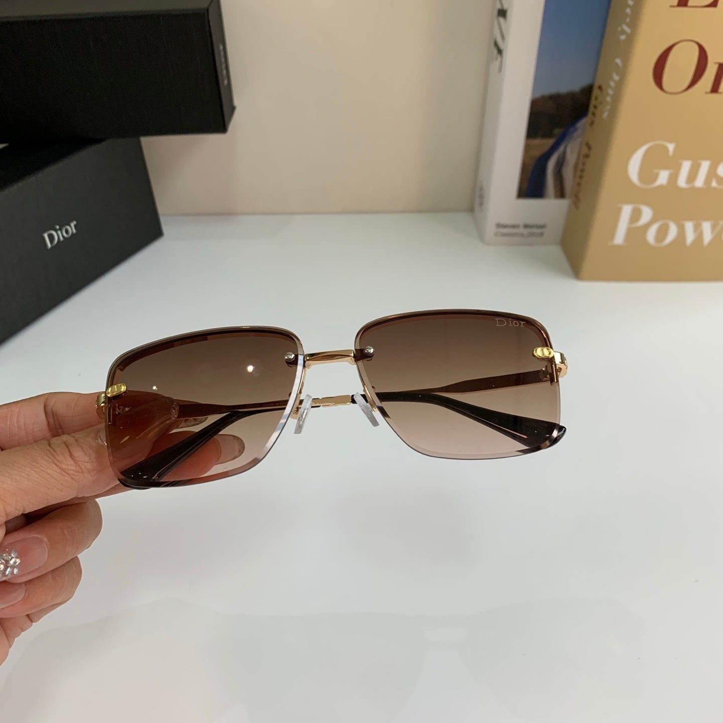 Dior Polarized Metal Fashion Brown Lens Sunglasses for Men & Women - 415492 - detail image 3