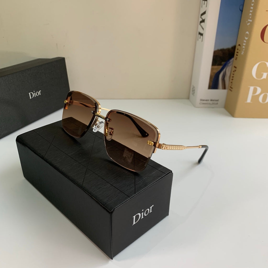 Dior Polarized Metal Fashion Brown Lens Sunglasses for Men & Women - detail image 4