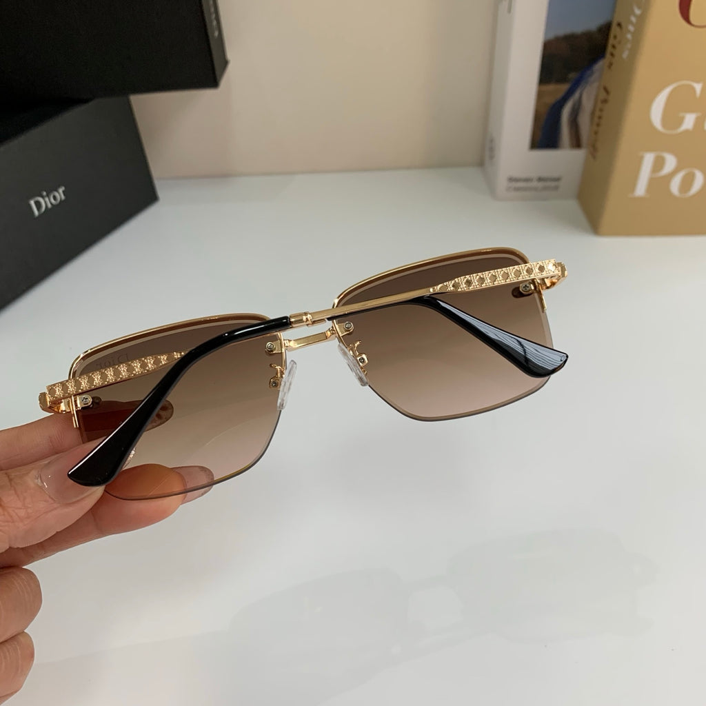 Dior Polarized Metal Fashion Brown Lens Sunglasses for Men & Women - detail image 6