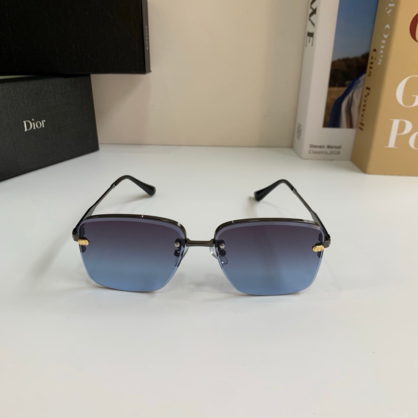 Dior Polarized Metal Fashion Silver Lens Sunglasses for Men & Women - 415493 - detail image 3