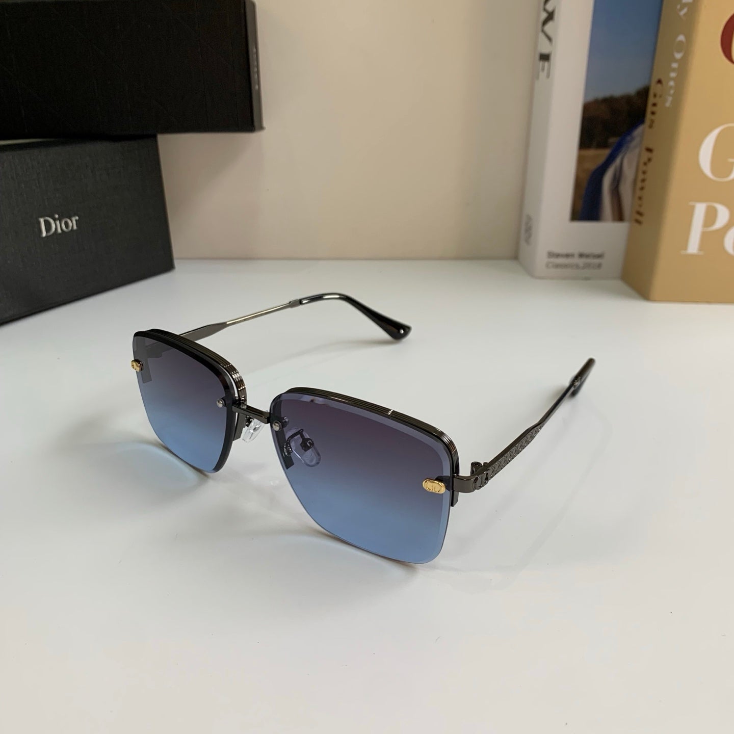 Dior Polarized Metal Fashion Silver Lens Sunglasses for Men & Women - 486762 - detail image 2