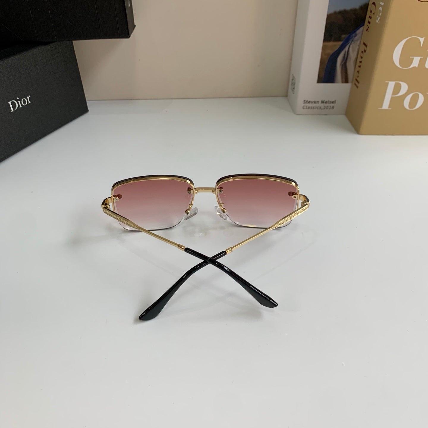 Dior Polarized Metal Fashion Red Lens Sunglasses for Men & Women - detail image 7