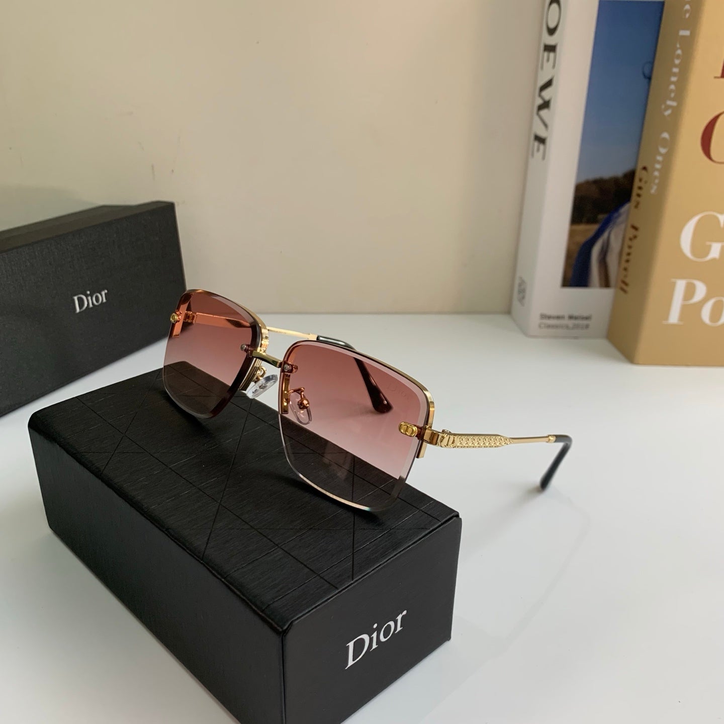 Dior Polarized Metal Fashion Red Lens Sunglasses for Men & Women - detail image 4