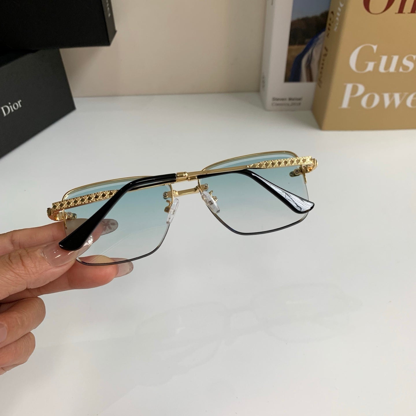 Dior Polarized Metal Fashion Silver Lens Sunglasses for Men & Women - 415495 - detail image 8