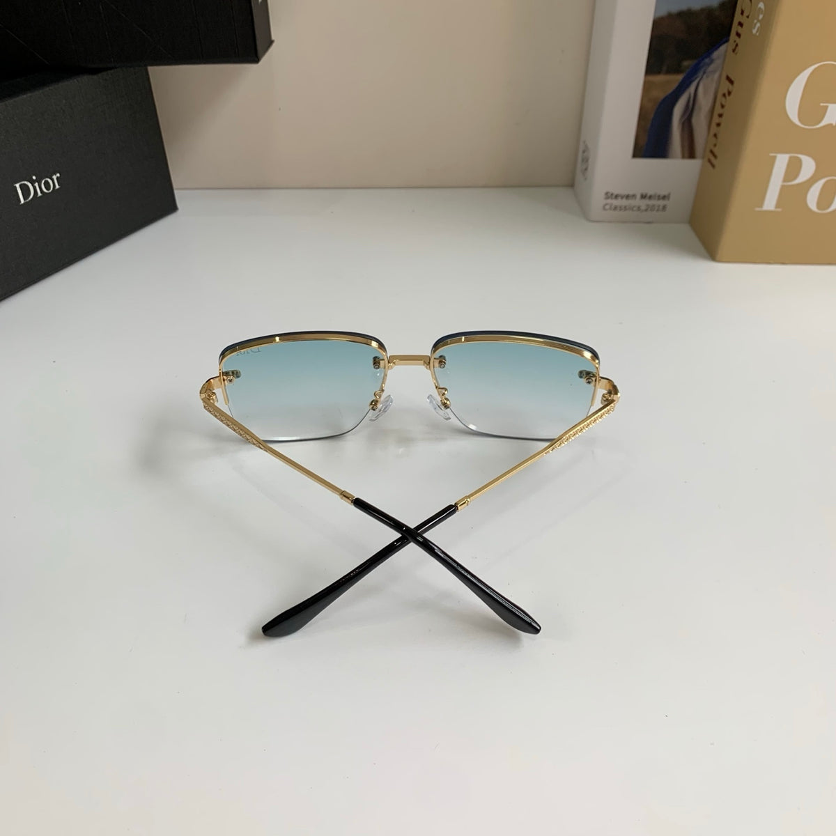 Dior Polarized Metal Fashion Silver Lens Sunglasses for Men & Women - 486764 - detail image 7