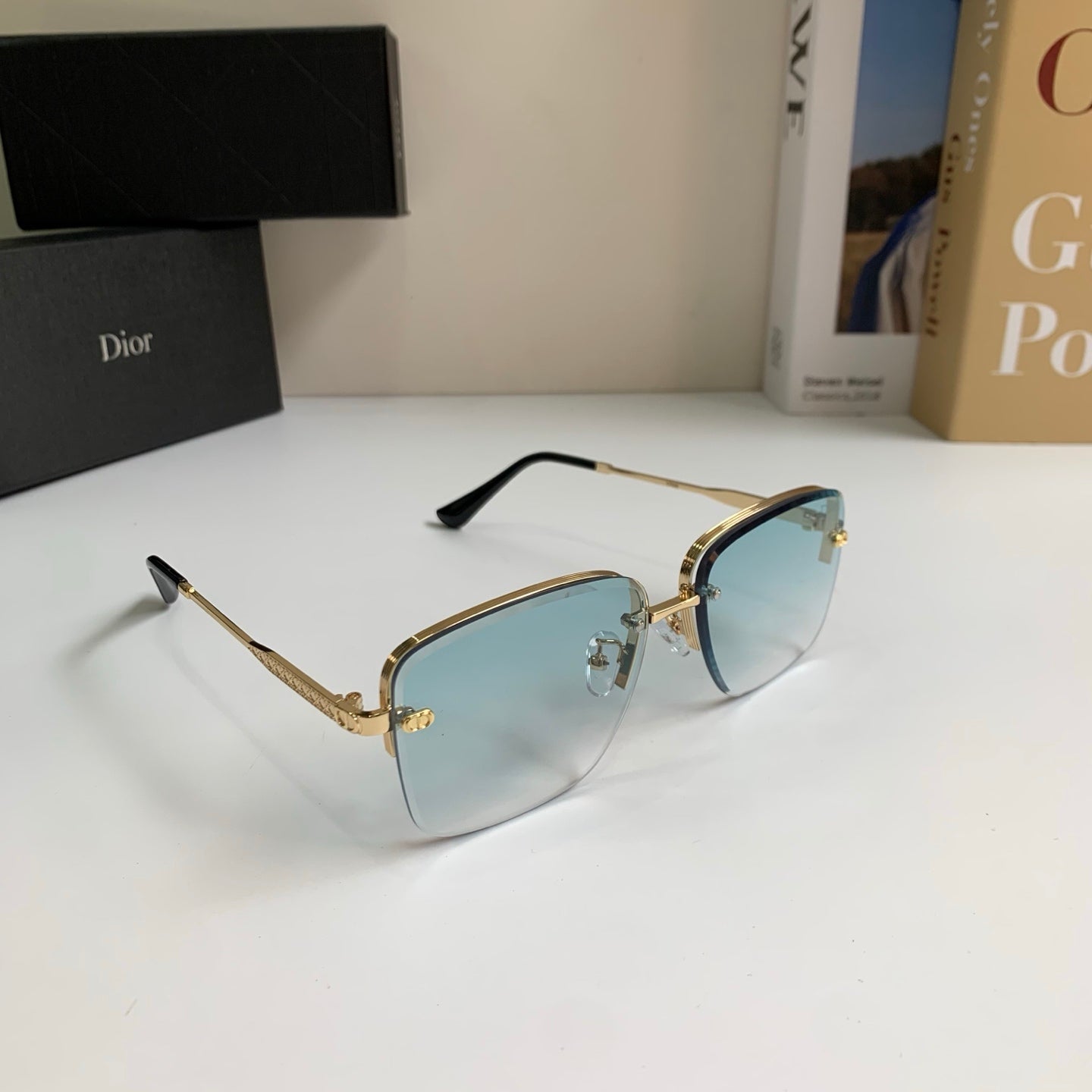 Dior Polarized Metal Fashion Silver Lens Sunglasses for Men & Women - 415495