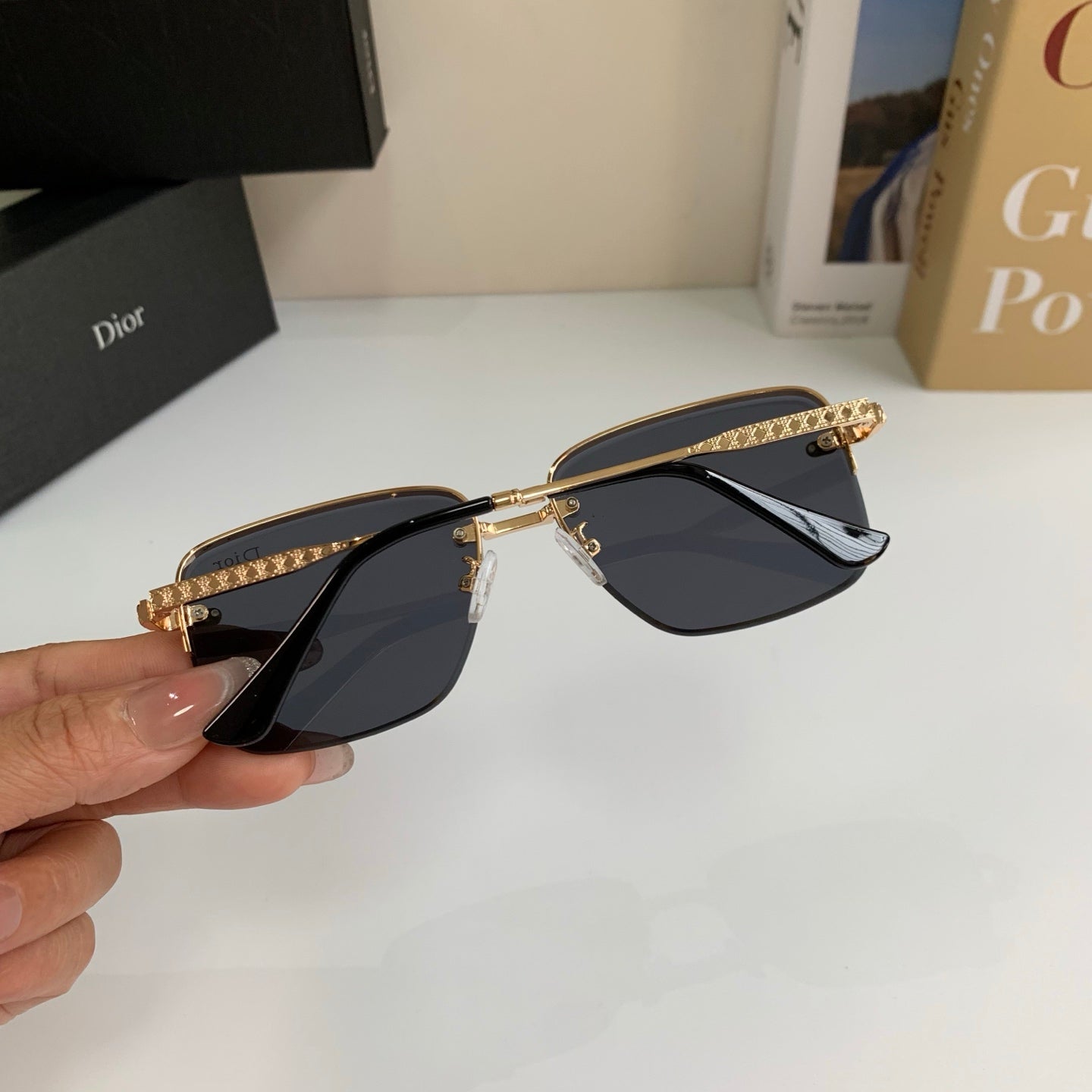 Dior Polarized Metal Fashion Silver Lens Sunglasses for Men & Women - detail image 8