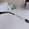 Prada Metal Square Blue Lens Sunglasses for Men & Women