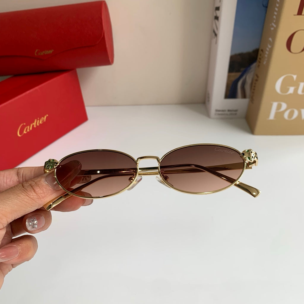 Cartier Cat-Eye Red Lens Sunglasses for Men & Women - detail image 4