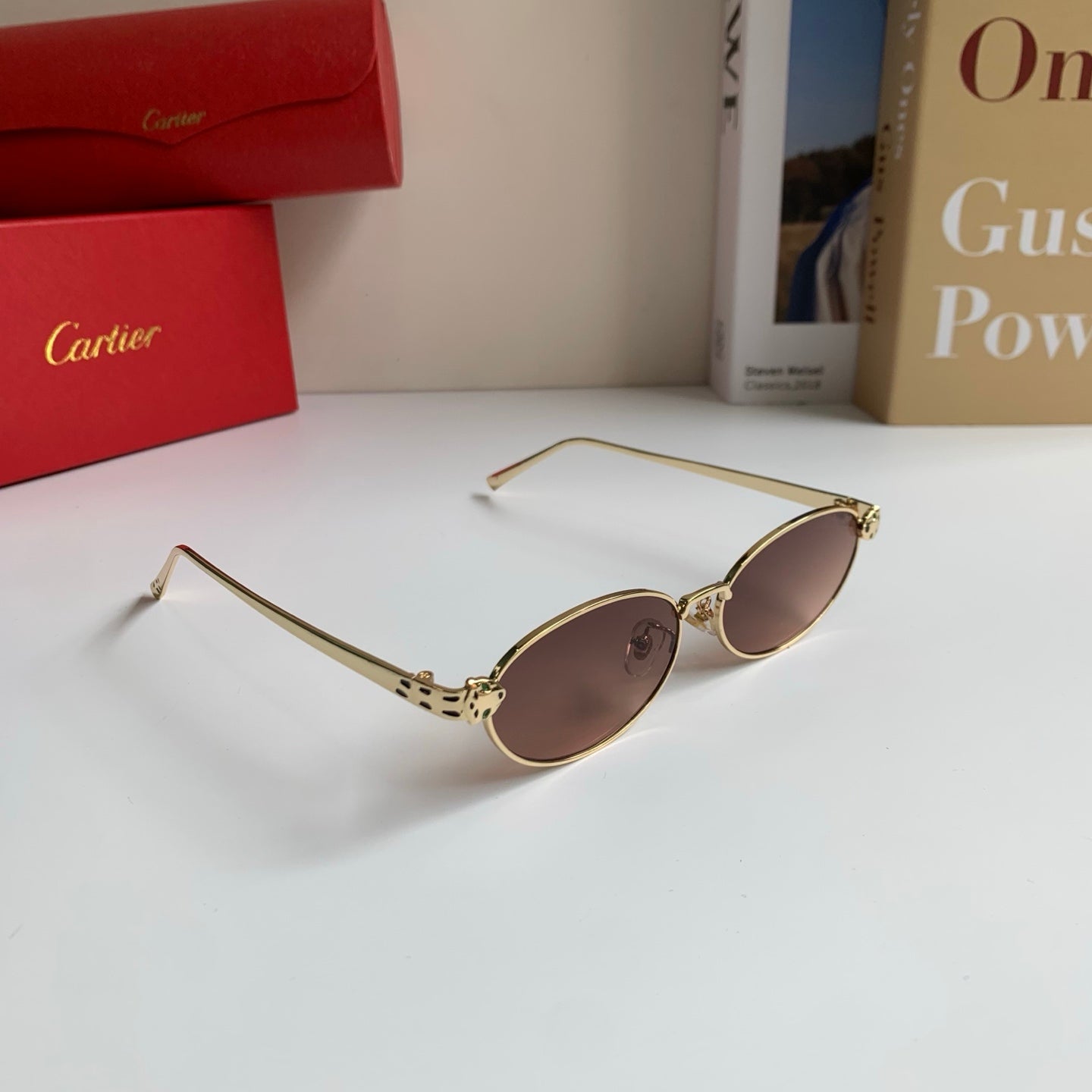 Cartier Cat-Eye Red Lens Sunglasses for Men & Women