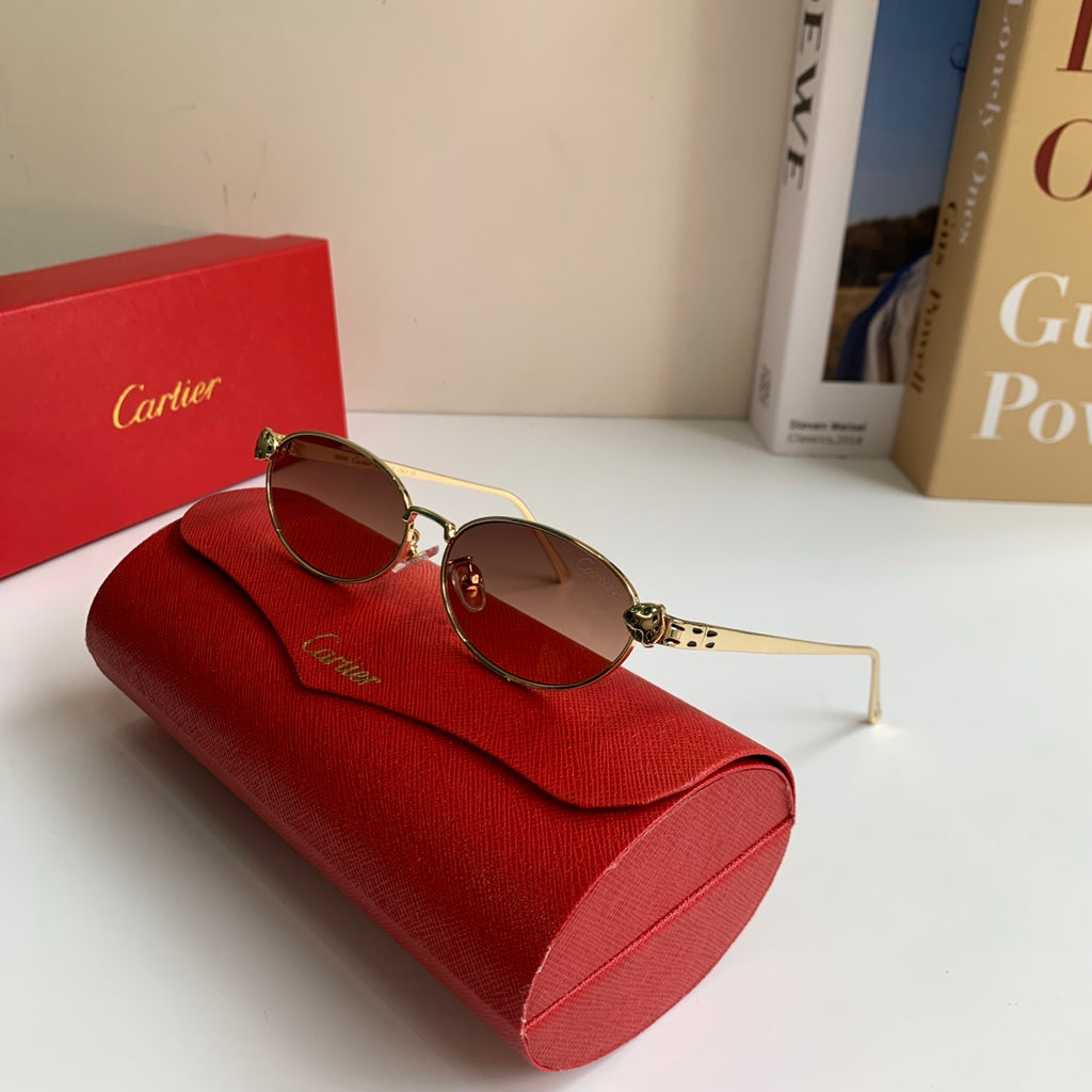 Cartier Cat-Eye Red Lens Sunglasses for Men & Women - detail image 5