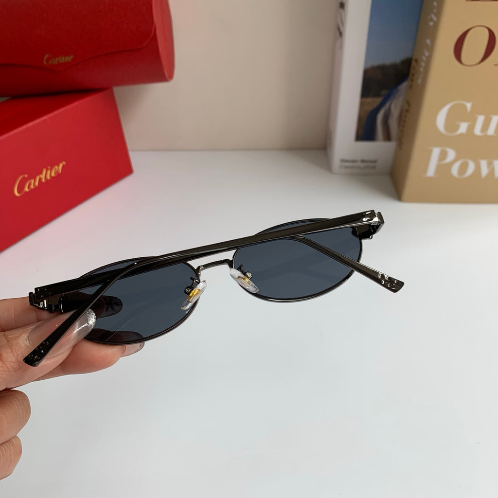 Cartier Cat-Eye Silver Lens Sunglasses for Men & Women - 415832 - detail image 7