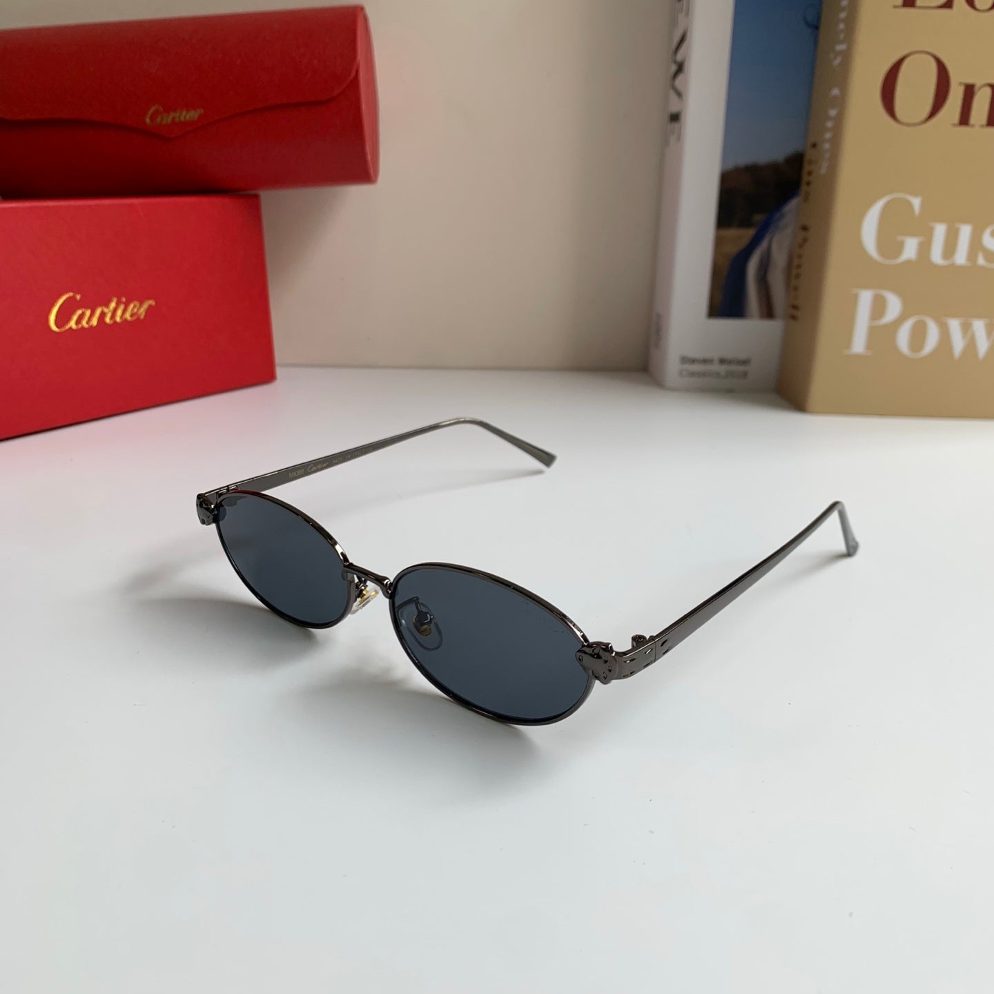 Cartier Cat-Eye Silver Lens Sunglasses for Men & Women - 415832 - detail image 2