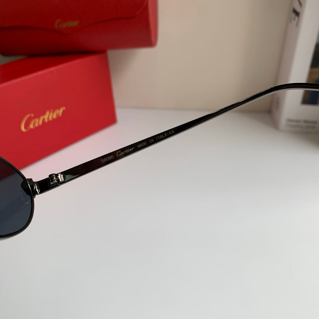 Cartier Cat-Eye Silver Lens Sunglasses for Men & Women - 415832 - detail image 6