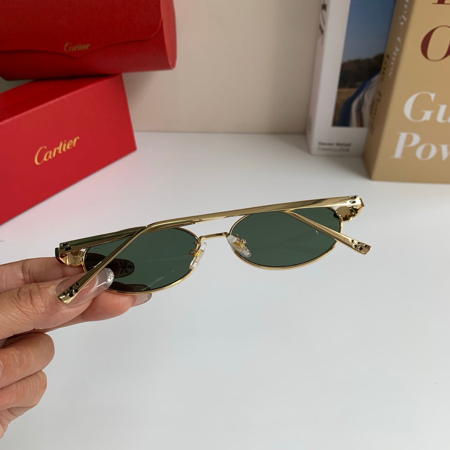 Cartier Cat-Eye Silver Lens Sunglasses for Men & Women - 415833 - detail image 8