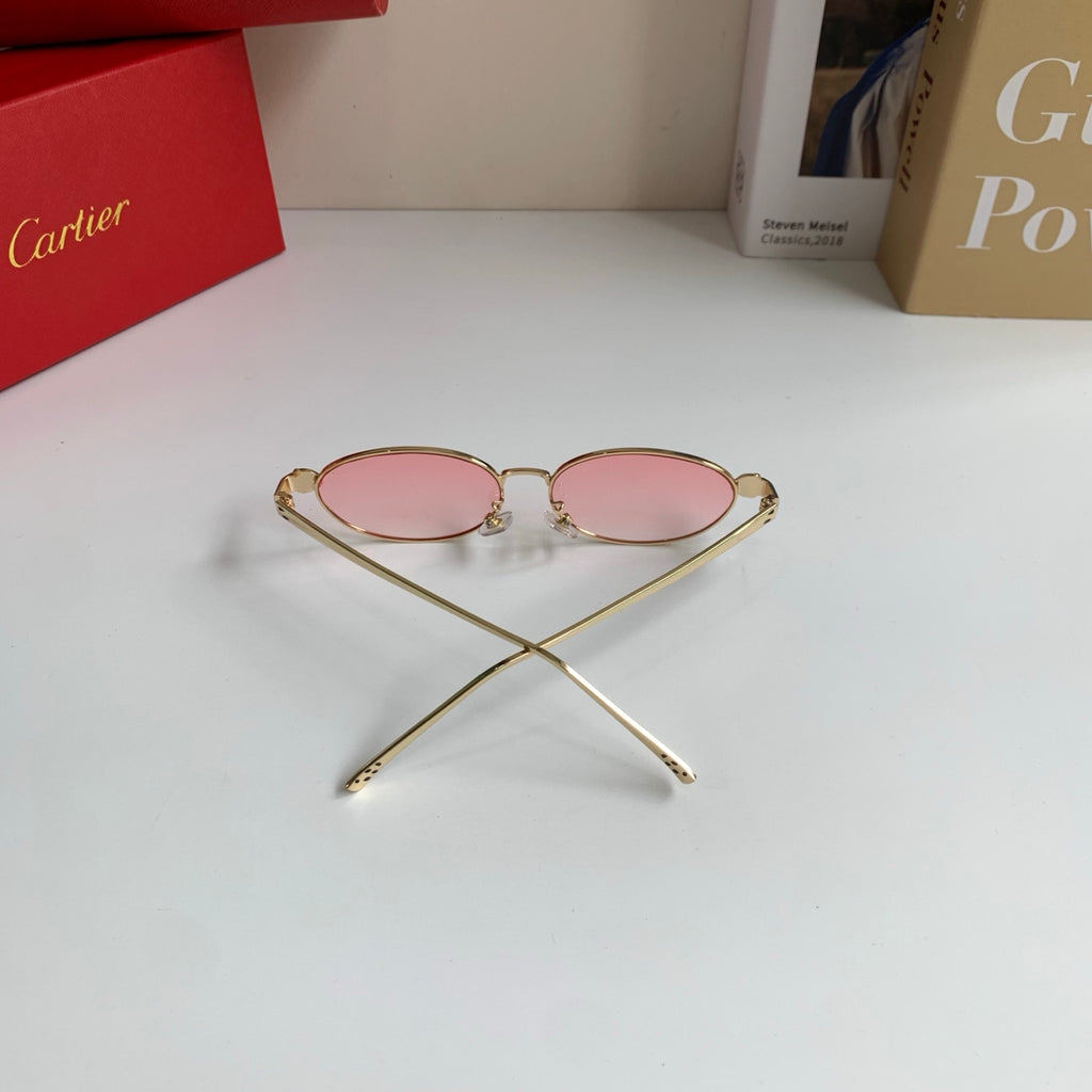 Cartier Cat-Eye Pink Lens Sunglasses for Men & Women - detail image 8