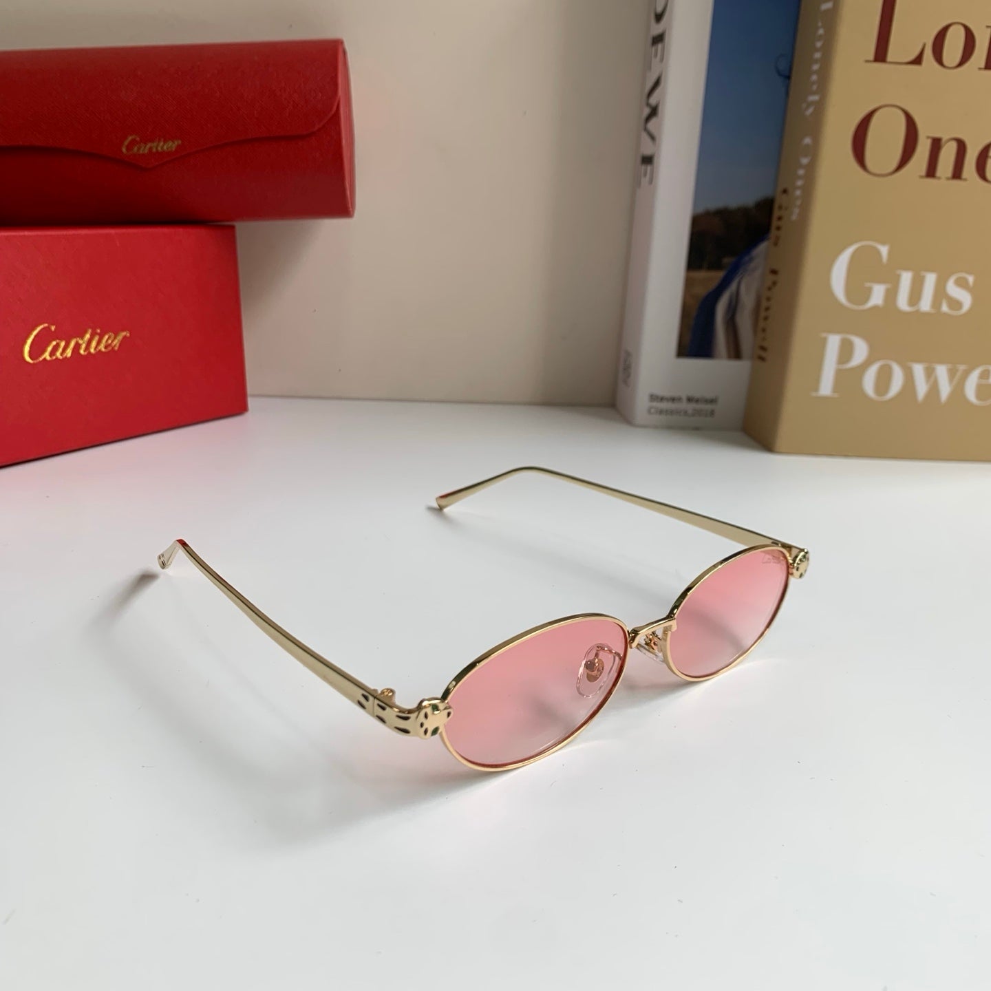 Cartier Cat-Eye Pink Lens Sunglasses for Men & Women