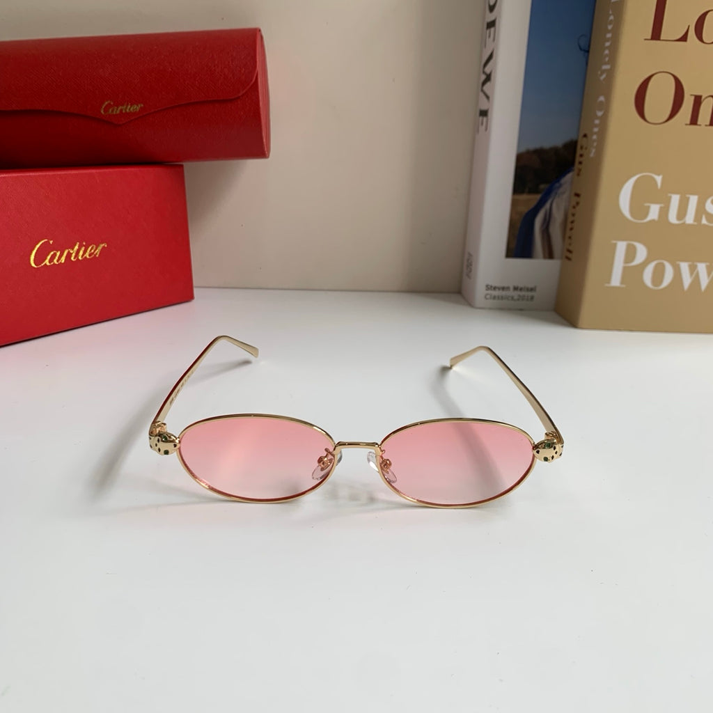 Cartier Cat-Eye Pink Lens Sunglasses for Men & Women - detail image 3