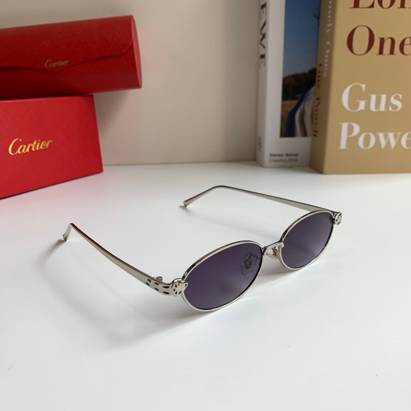 Cartier Cat-Eye Silver Lens Sunglasses for Men & Women - 415835
