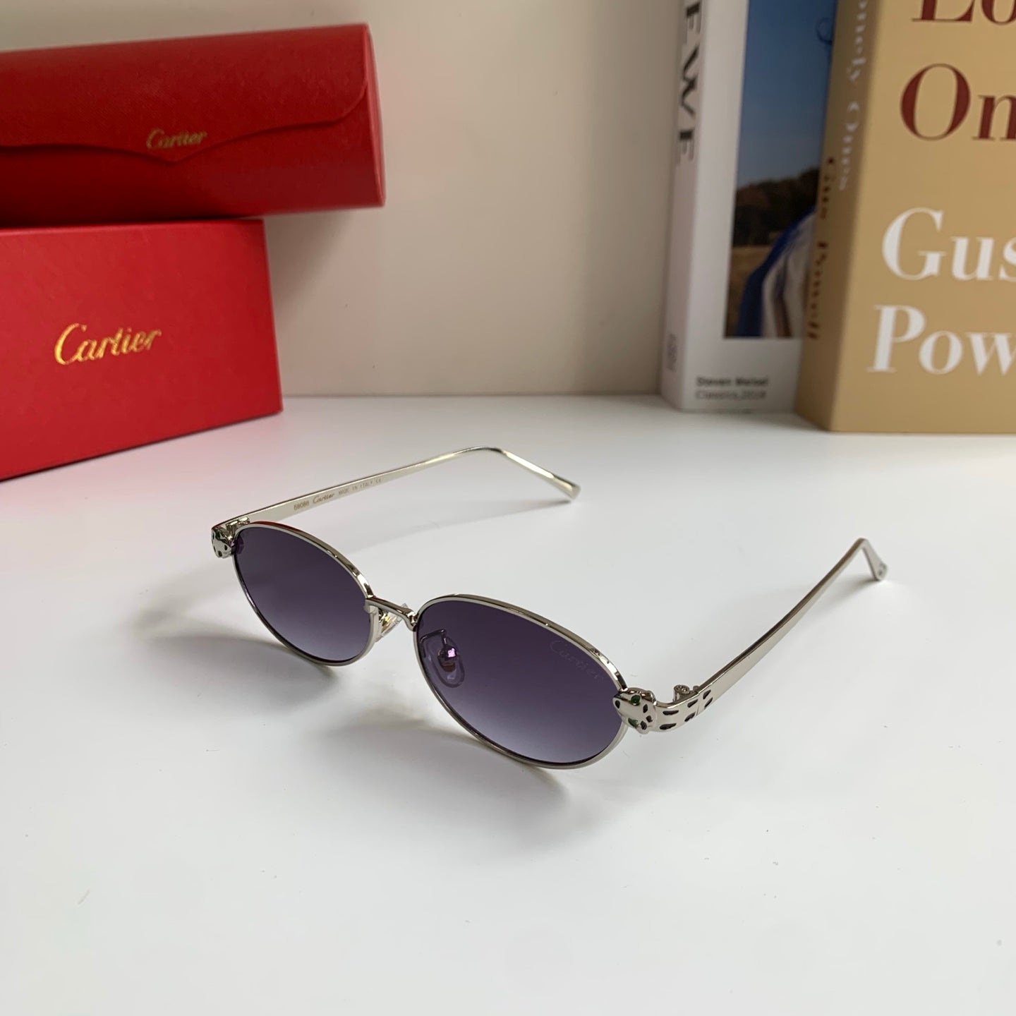 Cartier Cat-Eye Silver Lens Sunglasses for Men & Women - 415835 - detail image 2
