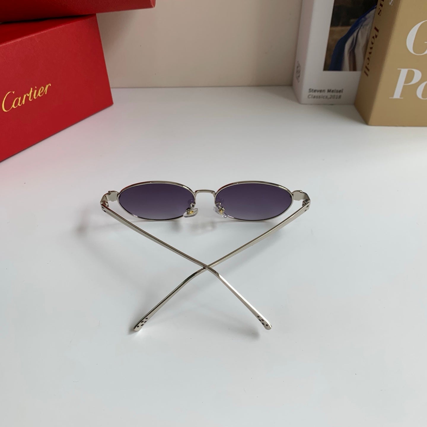 Cartier Cat-Eye Silver Lens Sunglasses for Men & Women - 415835 - detail image 8
