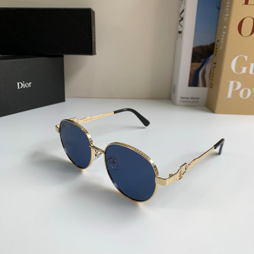 Dior Polarized Metal Fashion Blue Lens Sunglasses for Men & Women - detail image 2