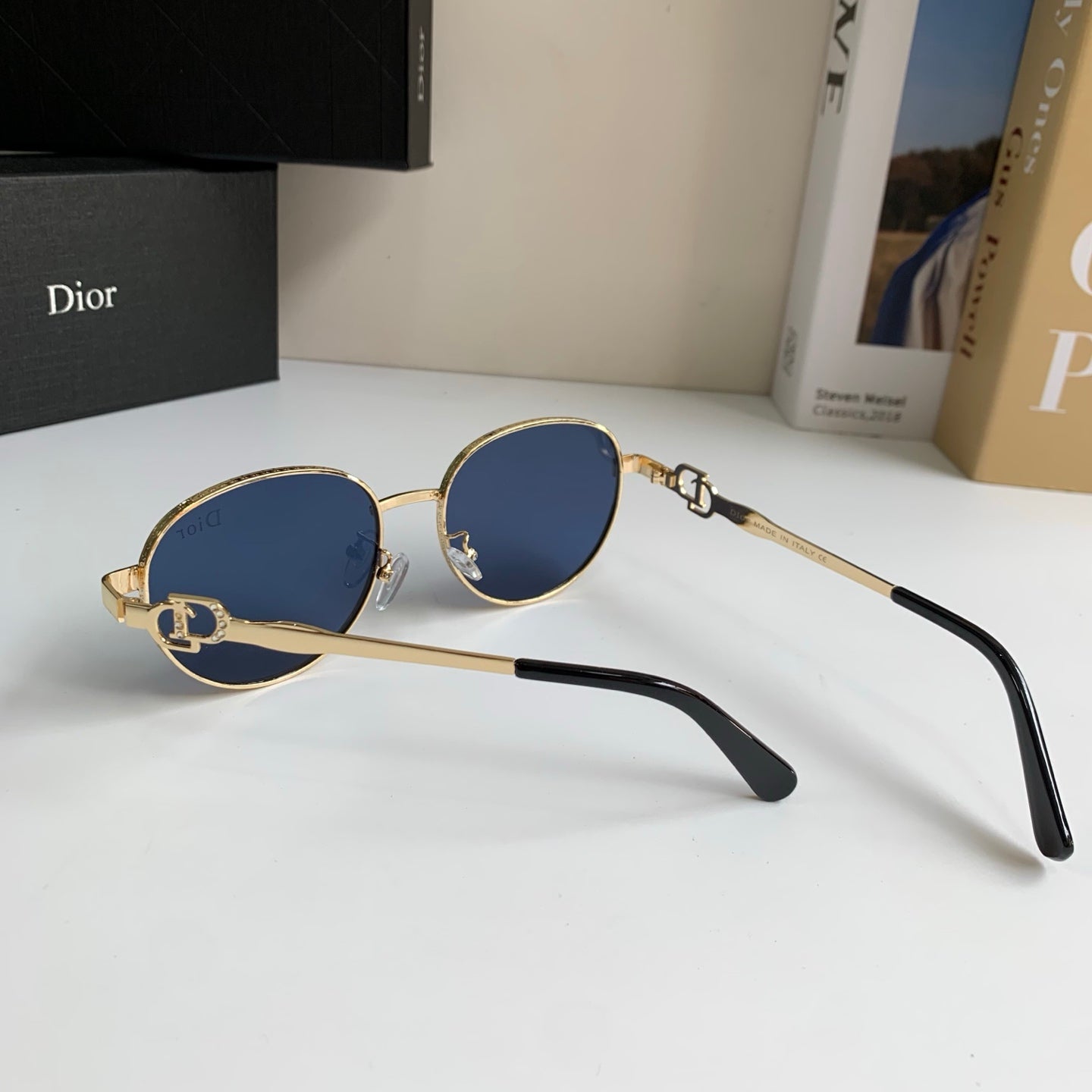 Dior Polarized Metal Fashion Blue Lens Sunglasses for Men & Women - detail image 7
