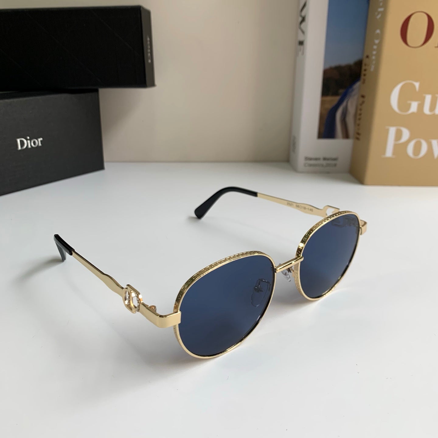 Dior Polarized Metal Fashion Blue Lens Sunglasses for Men & Women