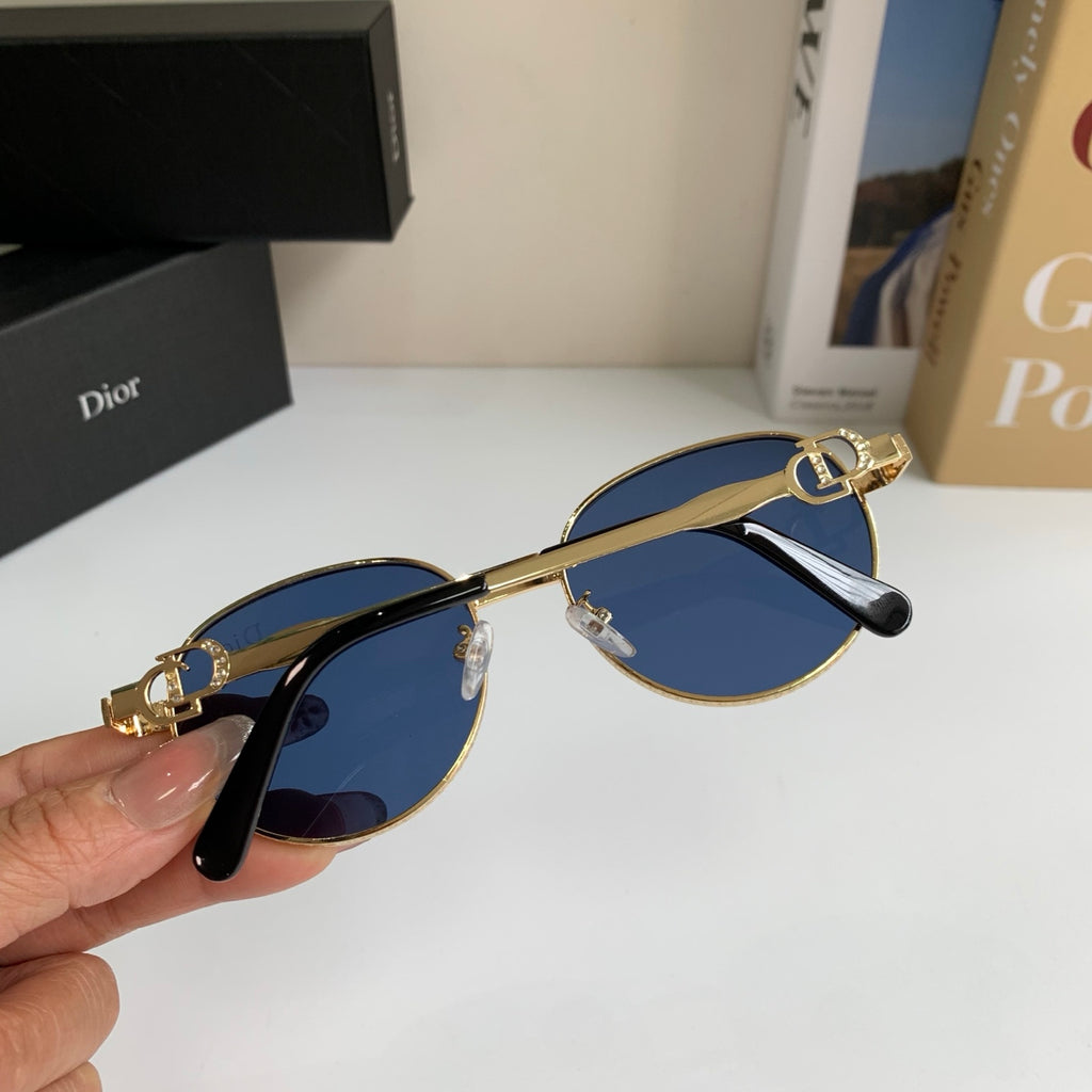 Dior Polarized Metal Fashion Blue Lens Sunglasses for Men & Women - detail image 6