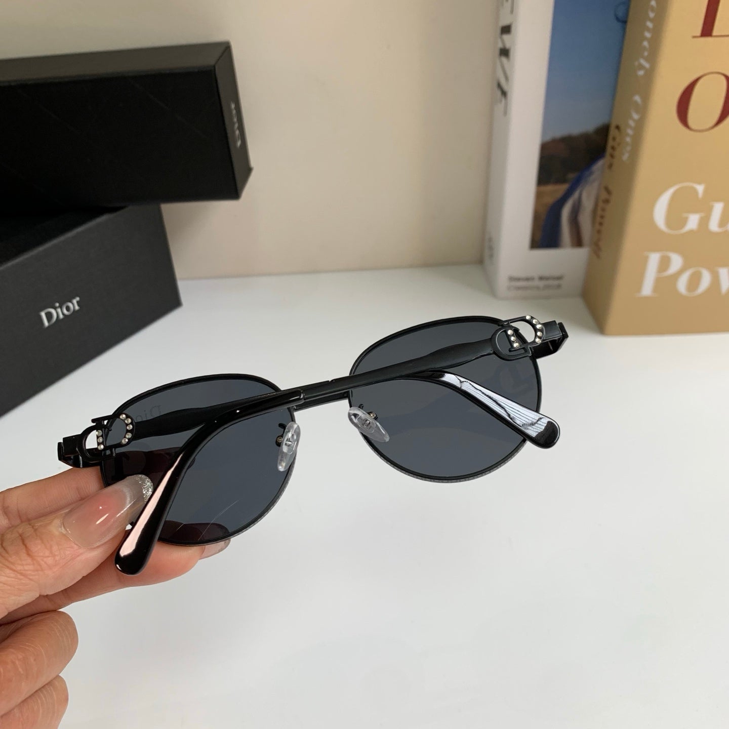 Dior Polarized Metal Fashion Black Lens Sunglasses for Men & Women - detail image 9