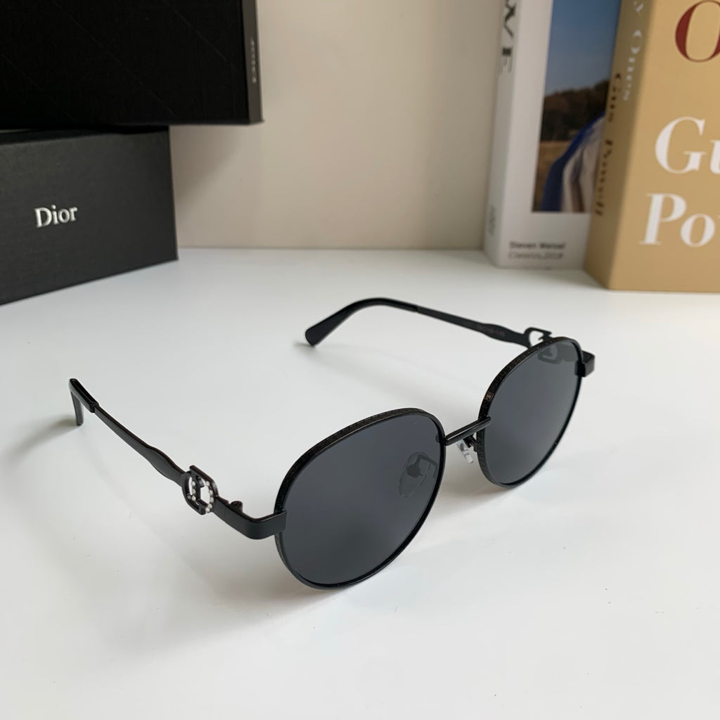 Dior Polarized Metal Fashion Black Lens Sunglasses for Men & Women