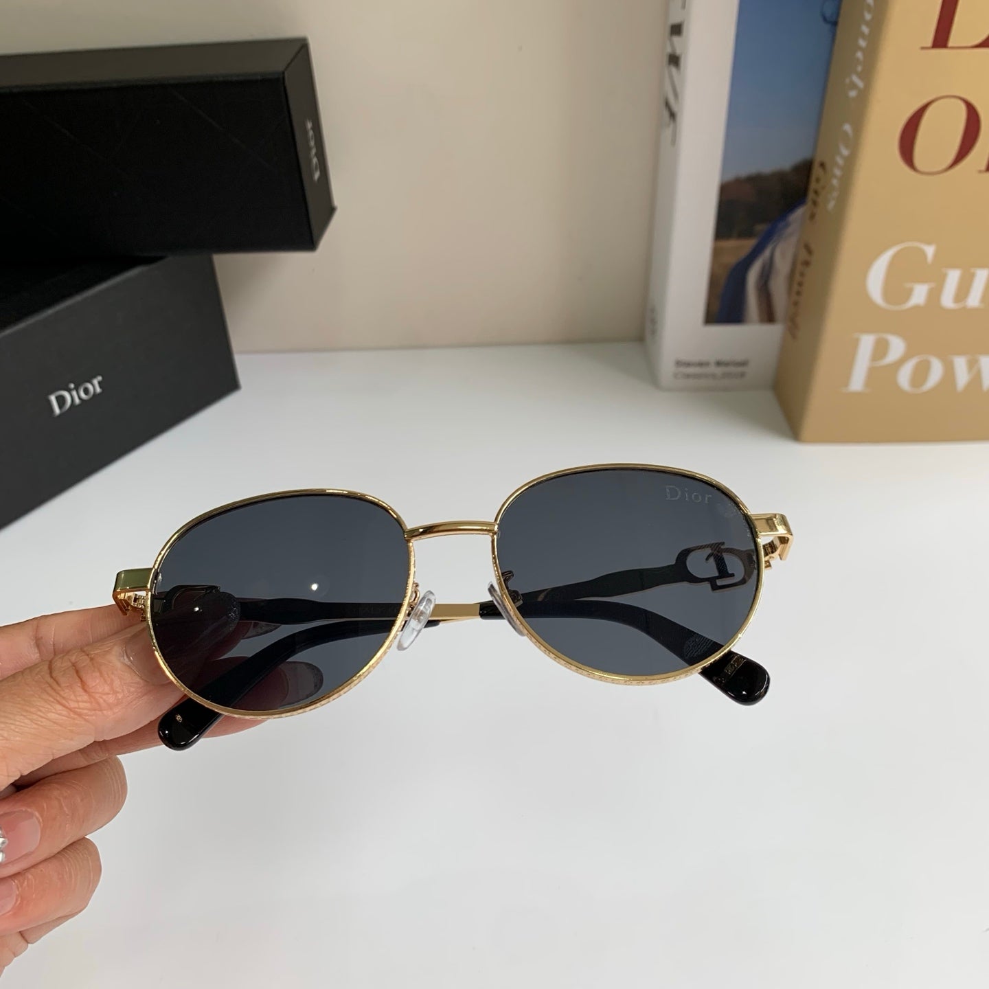 Dior Polarized Metal Fashion Silver Lens Sunglasses for Men & Women - 415396 - detail image 4