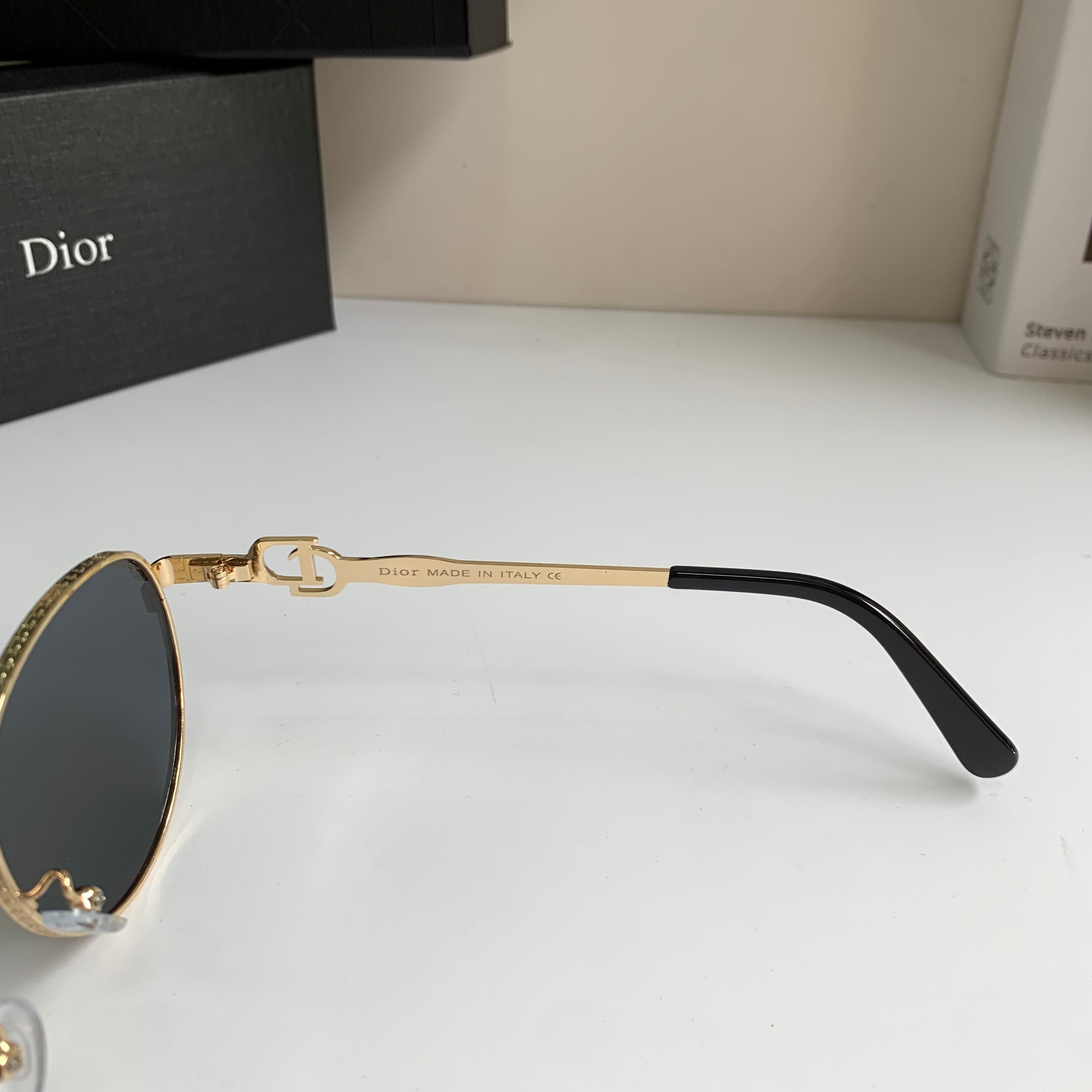 Dior Polarized Metal Fashion Silver Lens Sunglasses for Men & Women - 415396 - detail image 6