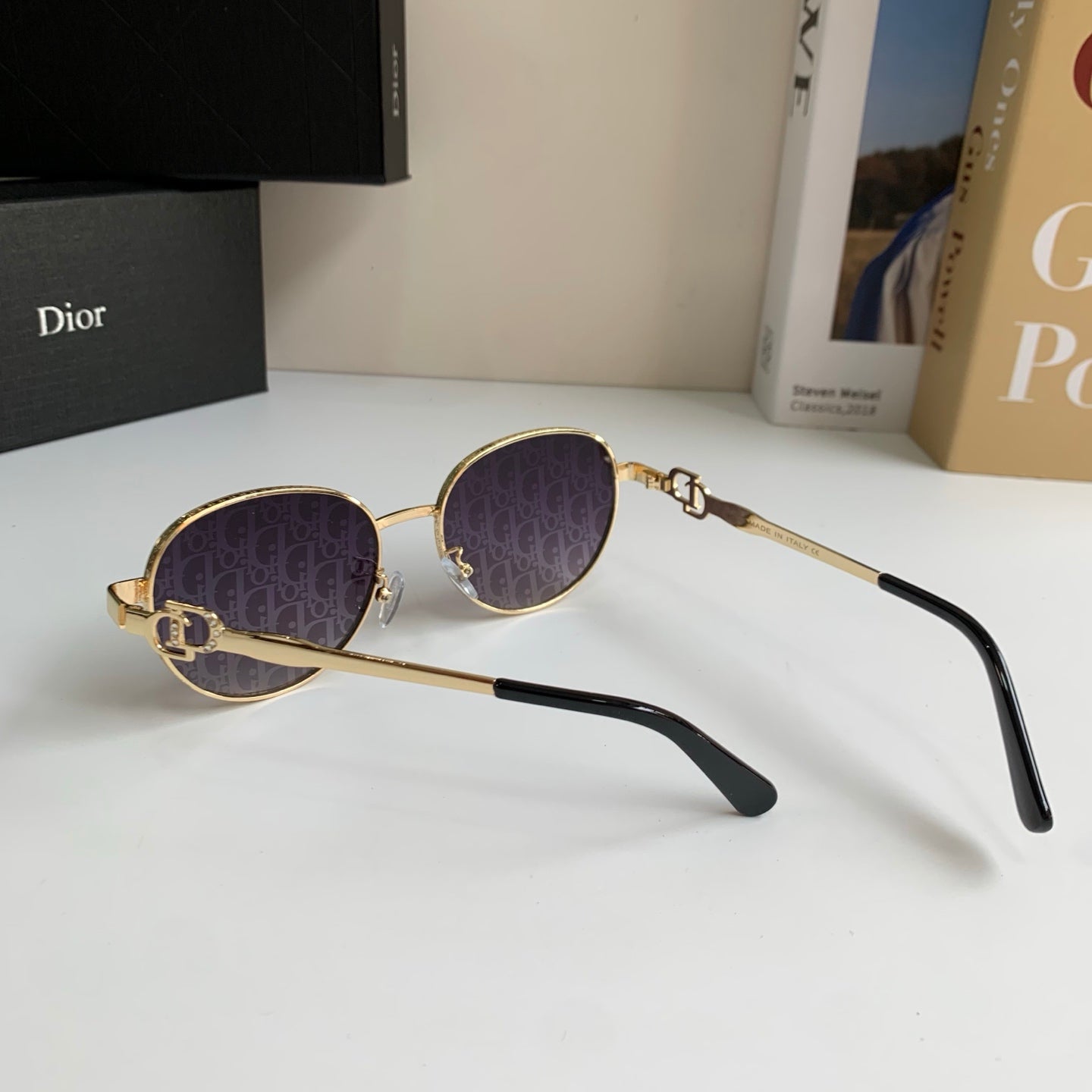 Dior Polarized Metal Fashion Silver Lens Sunglasses for Men & Women - 415397 - detail image 7