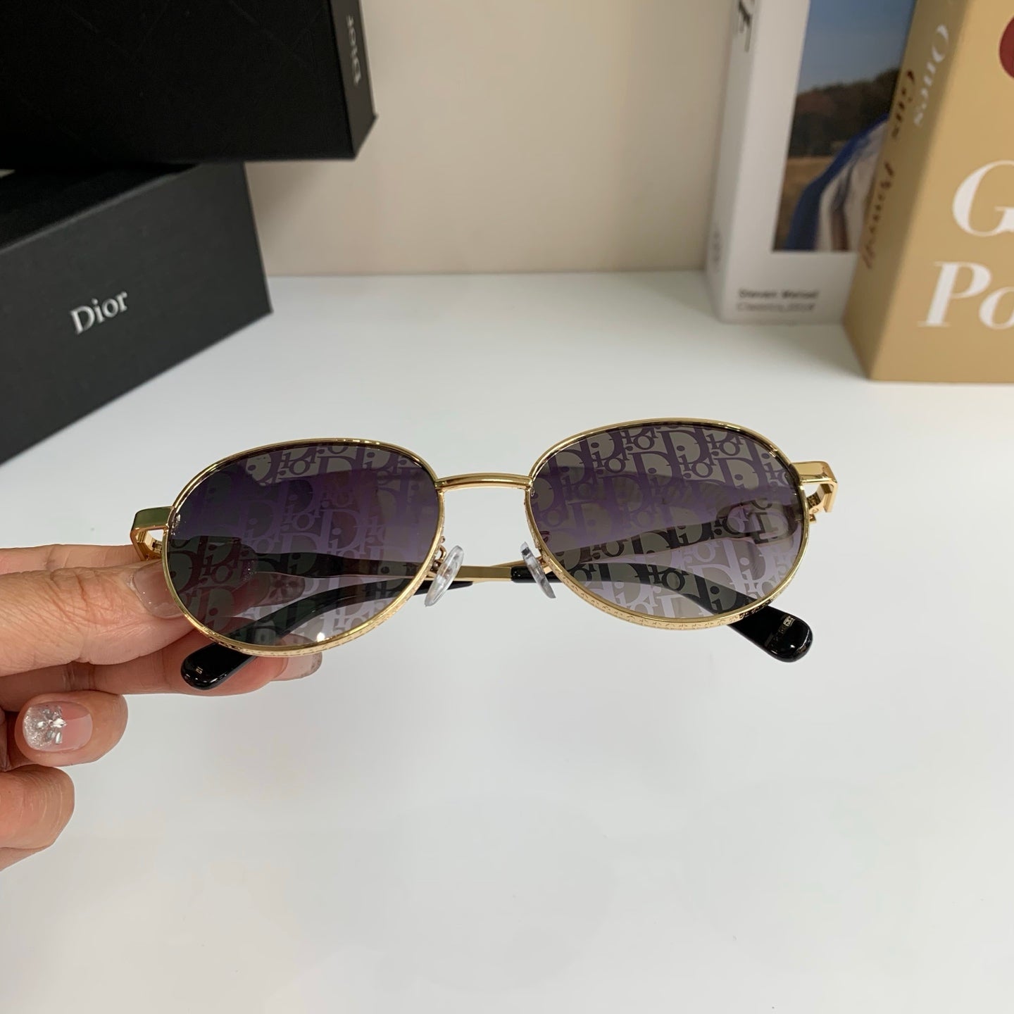 Dior Polarized Metal Fashion Silver Lens Sunglasses for Men & Women - 415397 - detail image 3