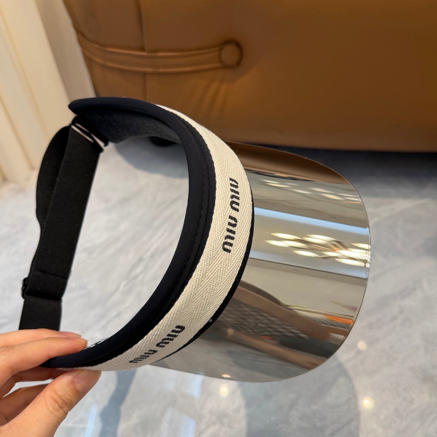 Miu Miu Blue-Light Fashion Silver Sun Visor for Men & Women - 493734 - detail image 4