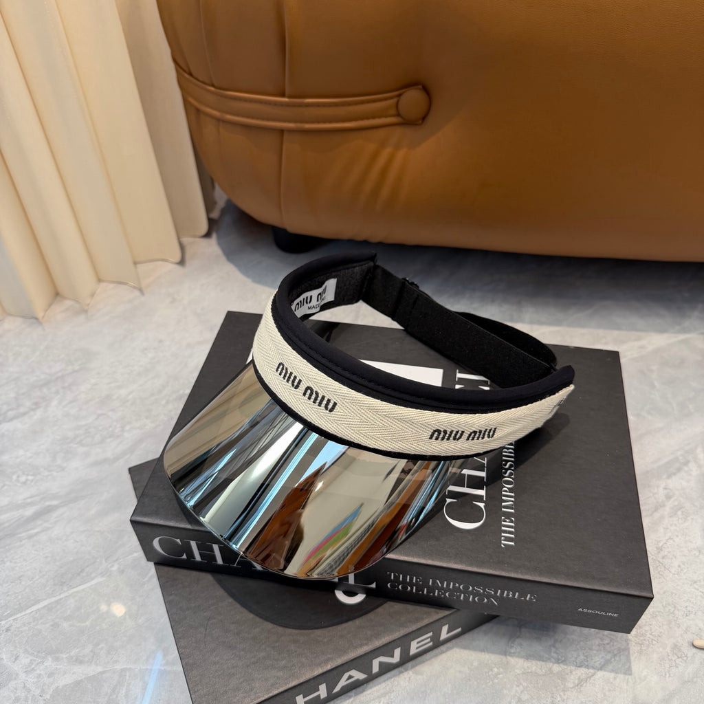 Miu Miu Blue-Light Fashion Silver Sun Visor for Men & Women - 358693 - detail image 7