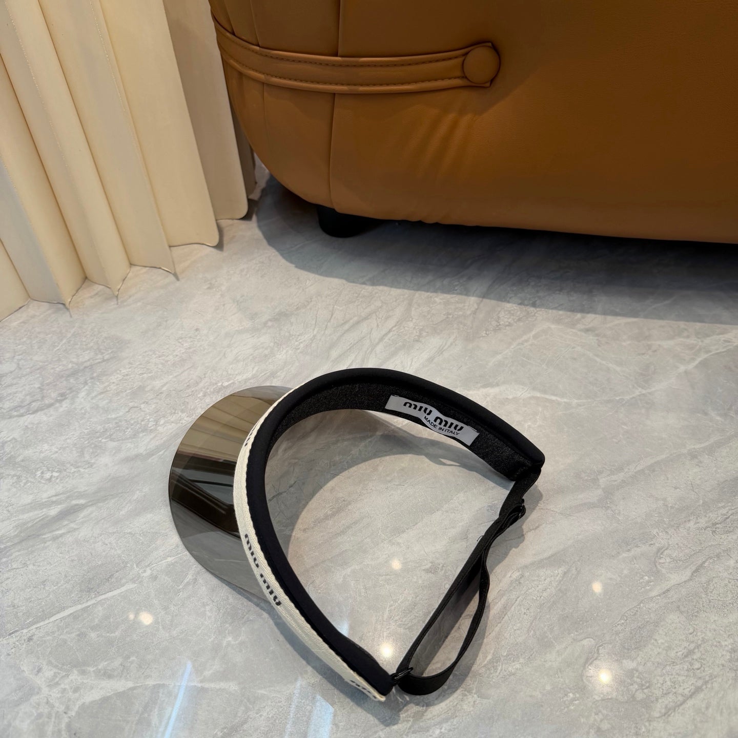 Miu Miu Blue-Light Fashion Silver Sun Visor for Men & Women - 493734 - detail image 2