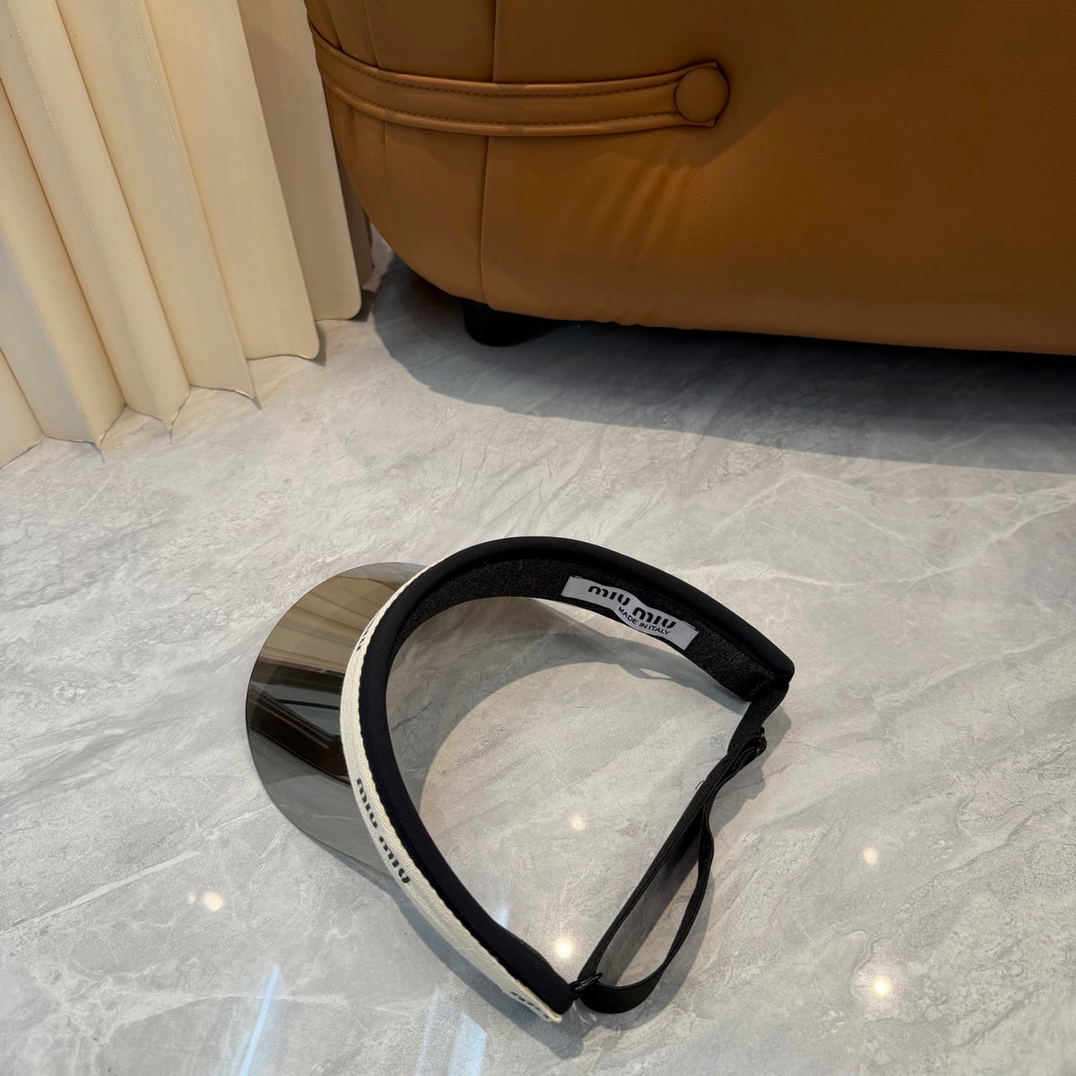 Miu Miu Blue-Light Fashion Silver Sun Visor for Men & Women - 358693 - detail image 2