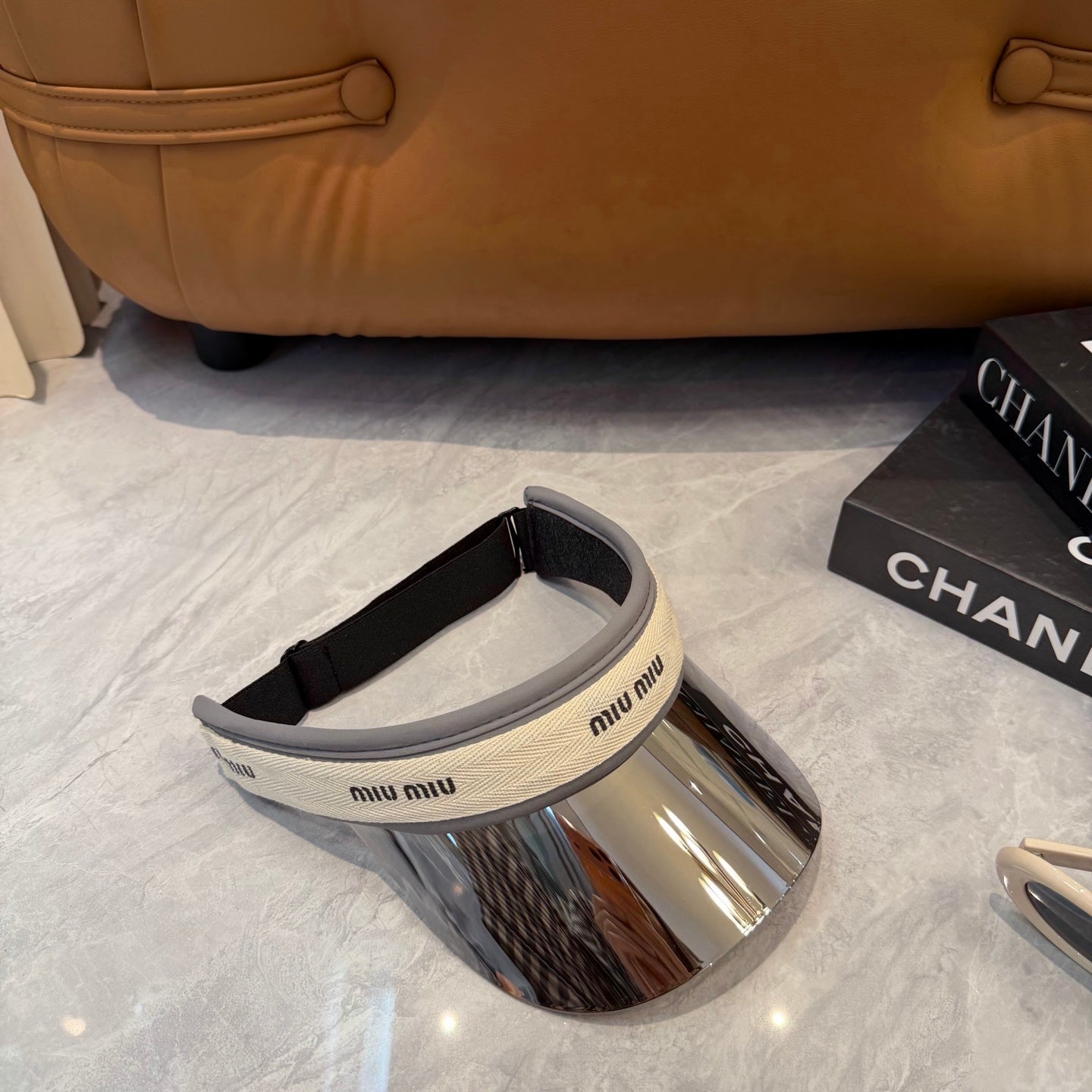 Miu Miu Blue-Light Fashion Silver Sun Visor for Men & Women - 358694 - detail image 6