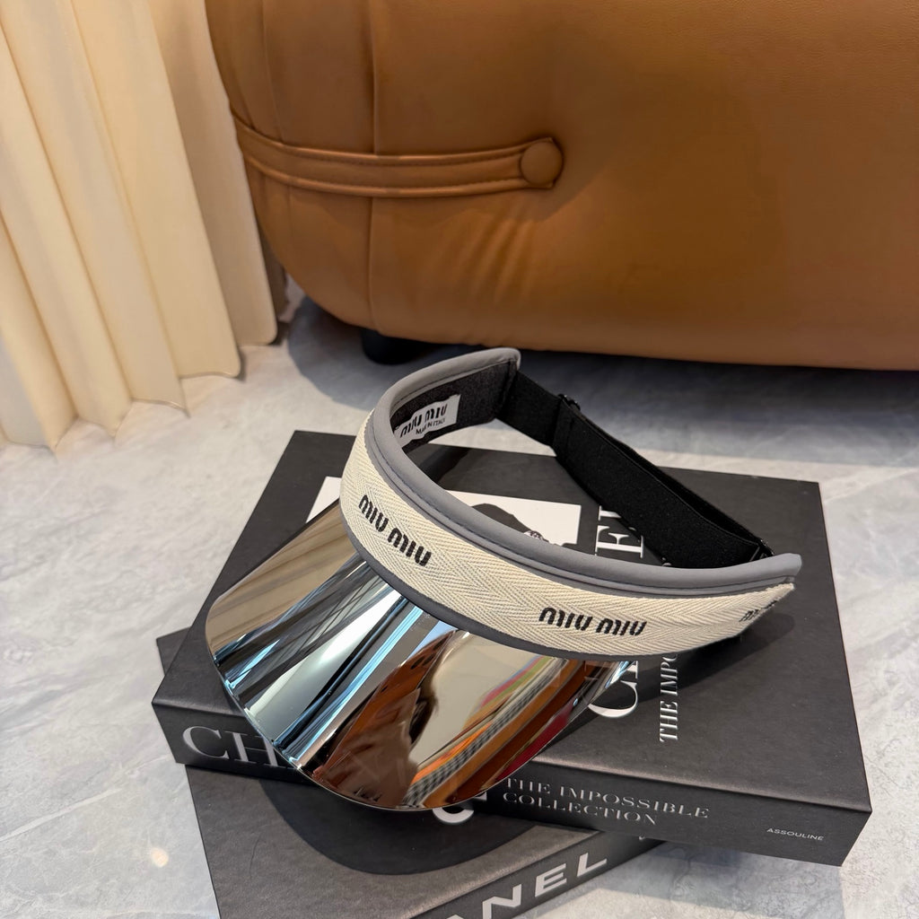 Miu Miu Blue-Light Fashion Silver Sun Visor for Men & Women - 358694 - detail image 5