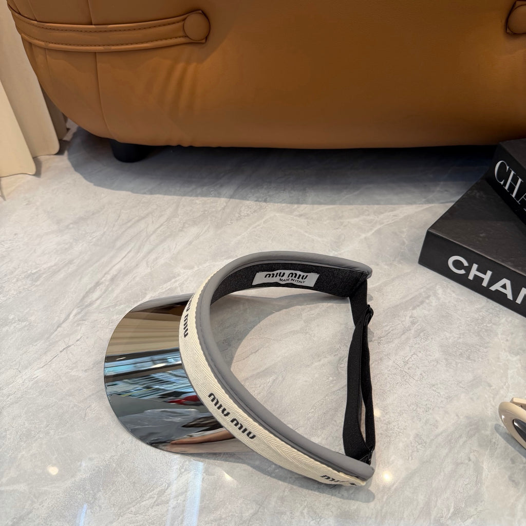 Miu Miu Blue-Light Fashion Silver Sun Visor for Men & Women - 358694 - detail image 2