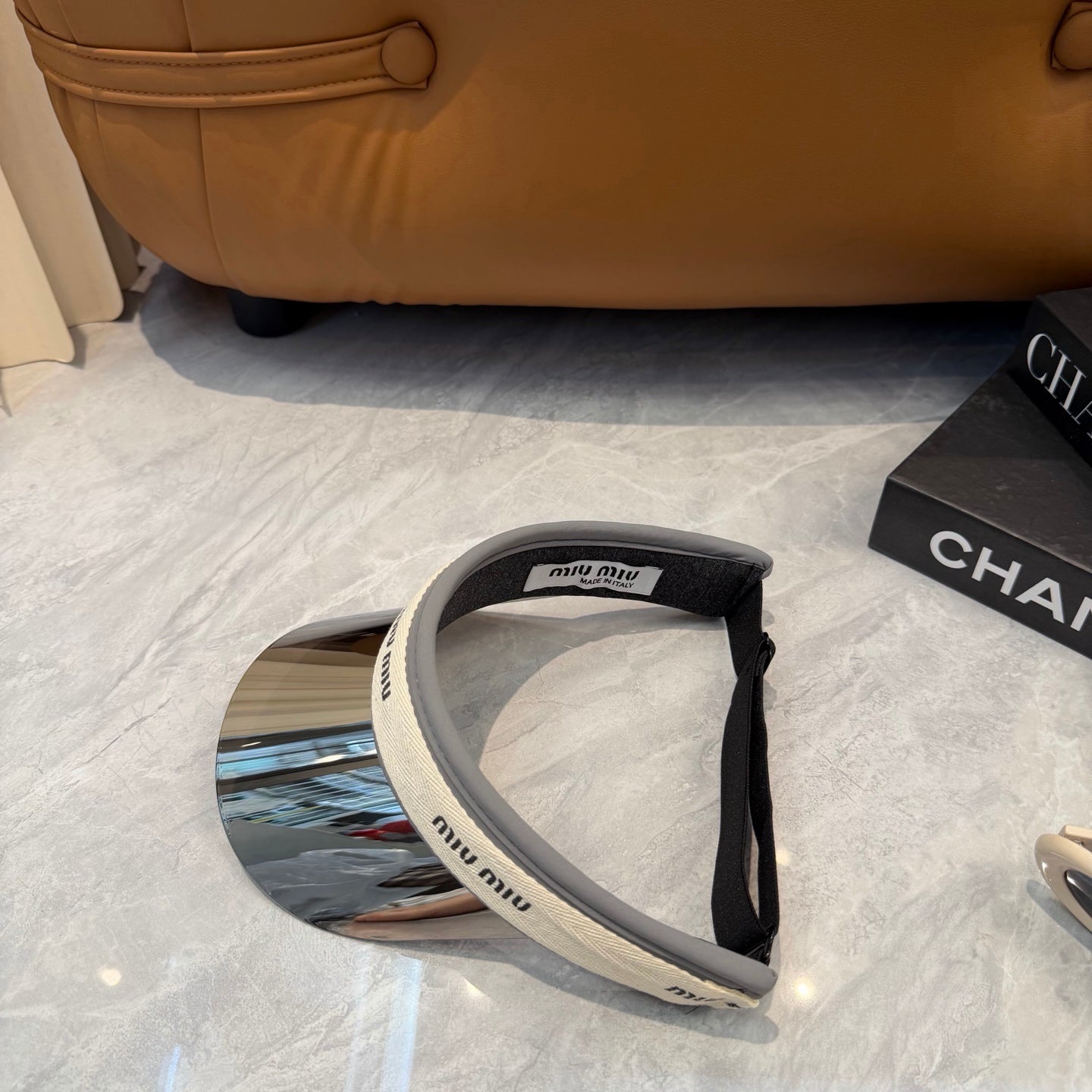 Miu Miu Blue-Light Fashion Silver Sun Visor for Men & Women - 358694 - detail image 2