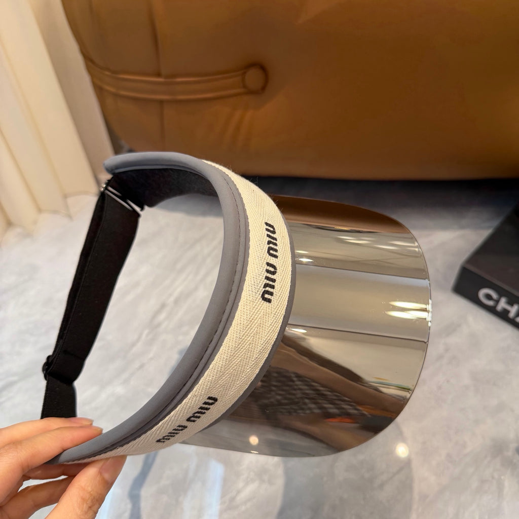 Miu Miu Blue-Light Fashion Silver Sun Visor for Men & Women - 358694 - detail image 4