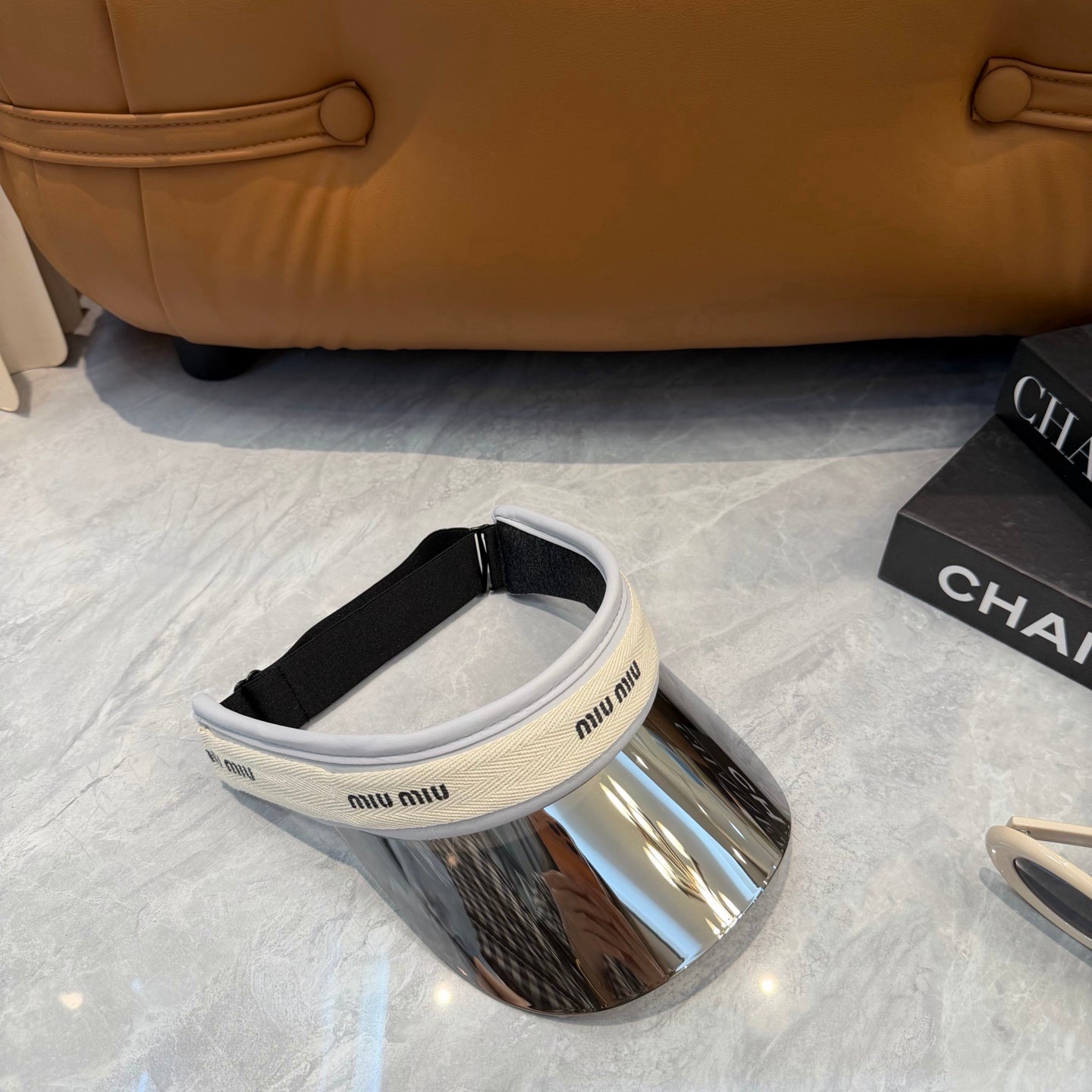 Miu Miu Blue-Light Fashion Silver Sun Visor for Men & Women - 358695 - detail image 6