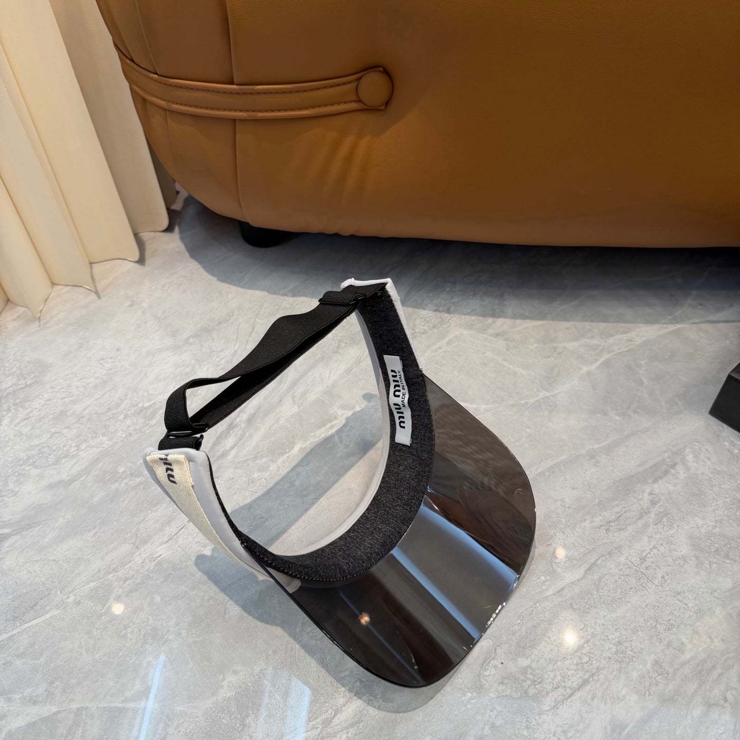 Miu Miu Blue-Light Fashion Silver Sun Visor for Men & Women - 493736 - detail image 3