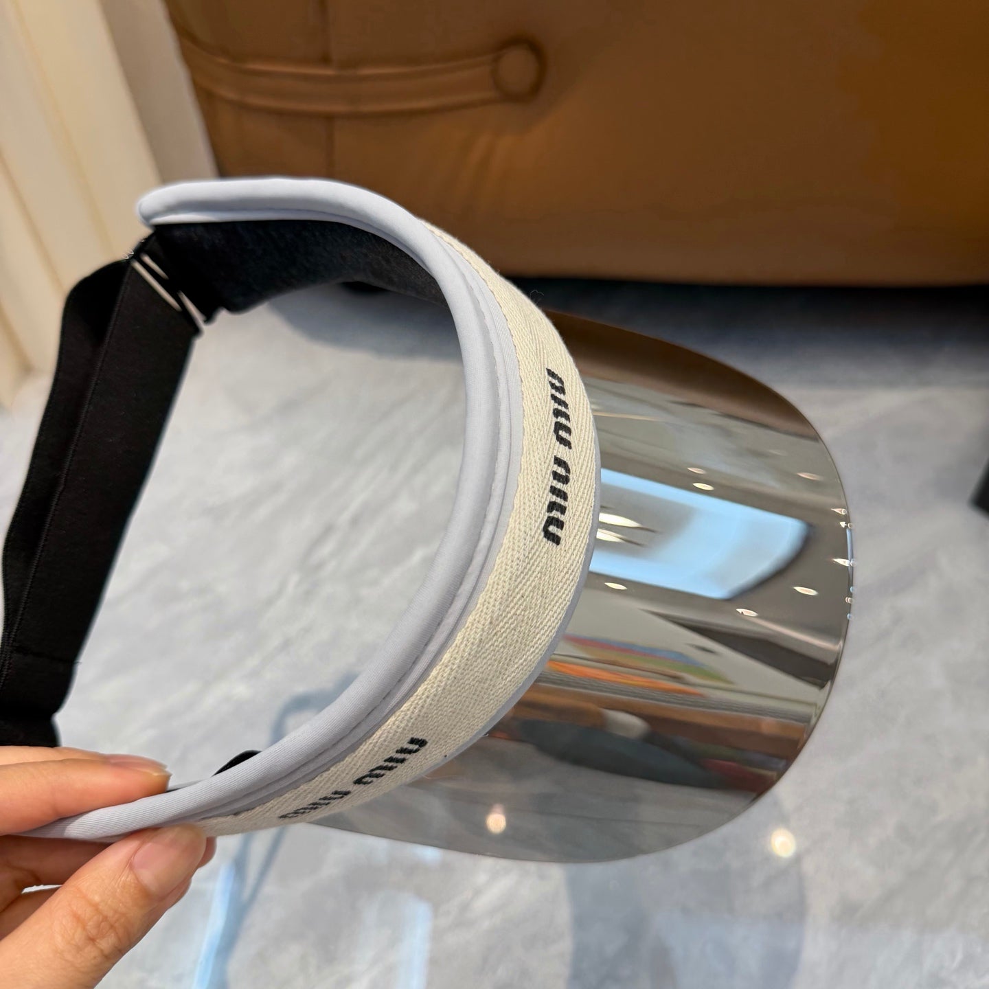 Miu Miu Blue-Light Fashion Silver Sun Visor for Men & Women - 358695 - detail image 4