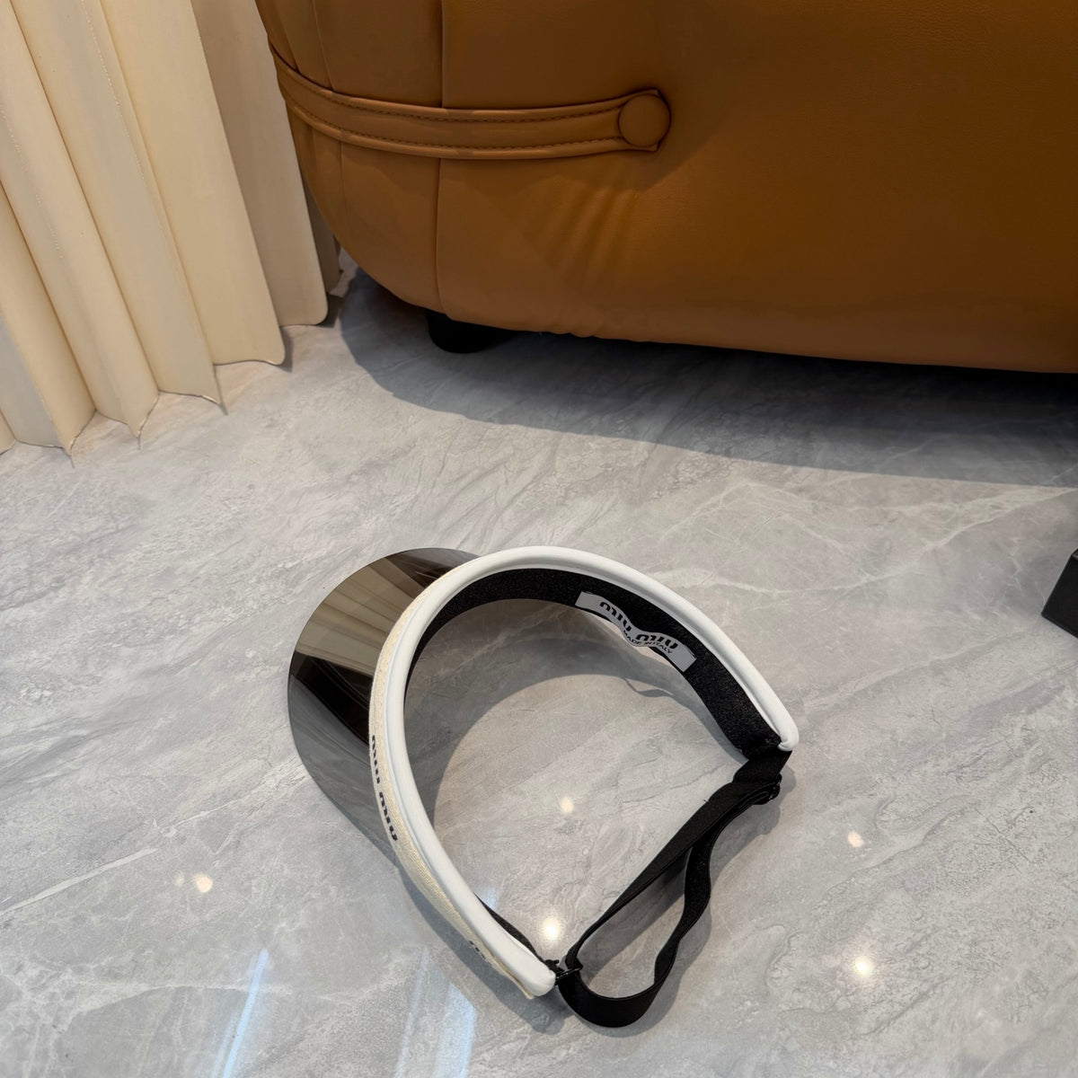 Miu Miu Blue-Light Fashion Silver Sun Visor for Men & Women - detail image 2
