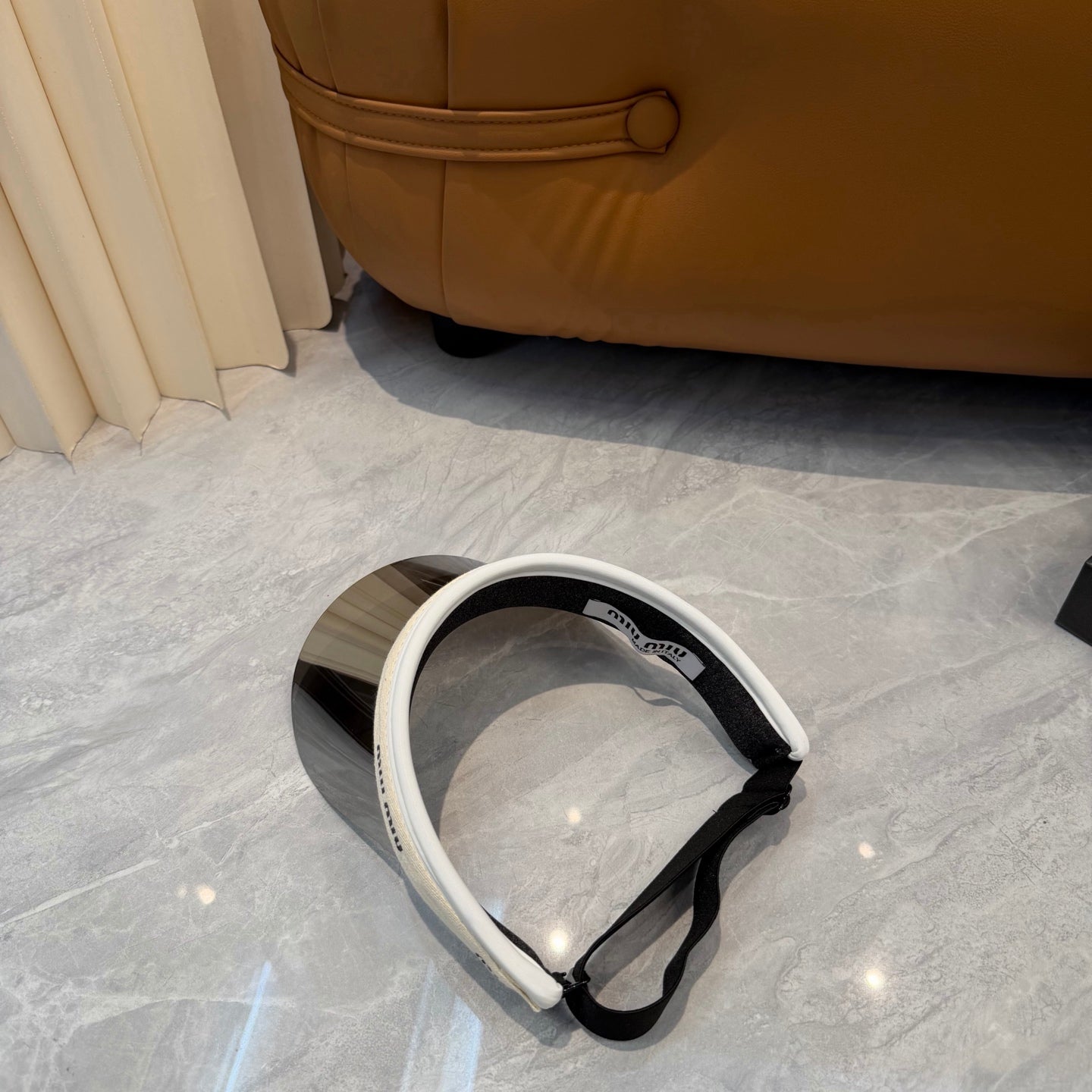 Miu Miu Blue-Light Fashion Silver Sun Visor for Men & Women - 358696 - detail image 2